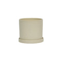 Cream Sand Finish Pot 4"