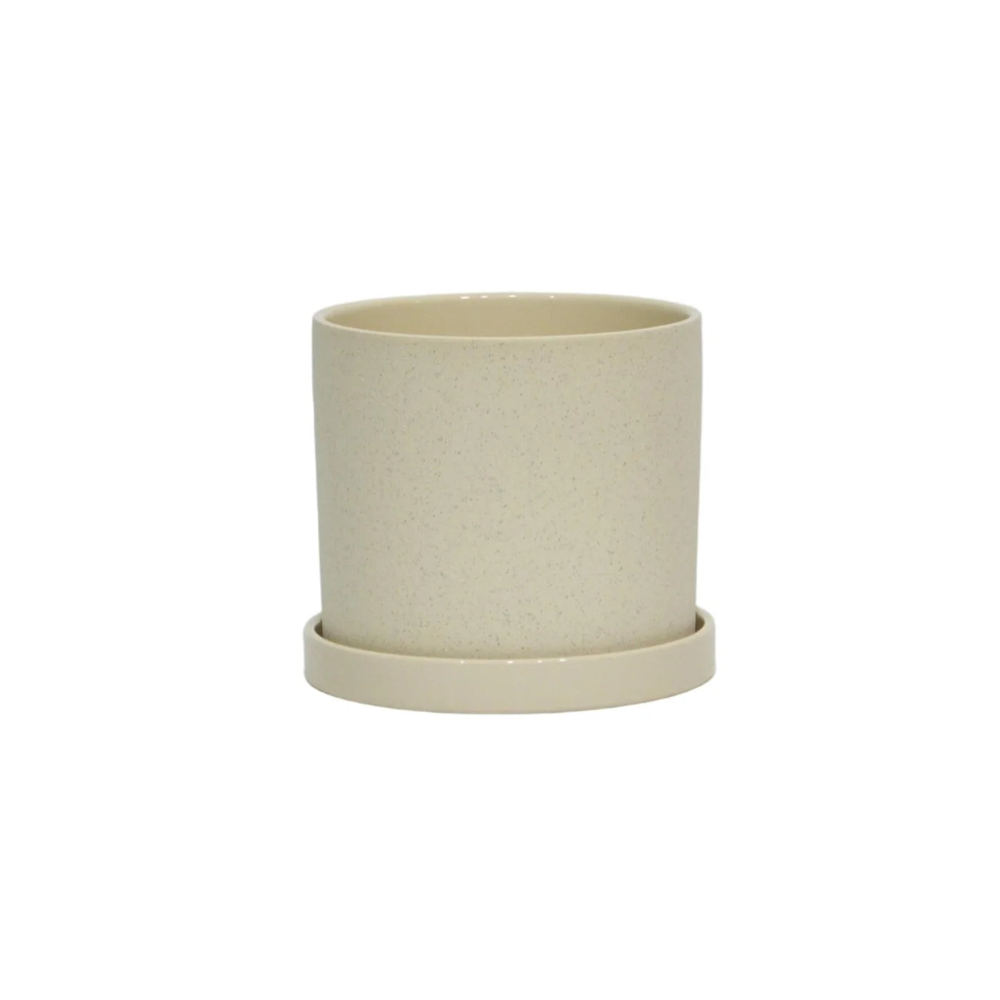 Cream Sand Finish Pot 4"