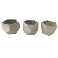 White Geometric Succulent Pots