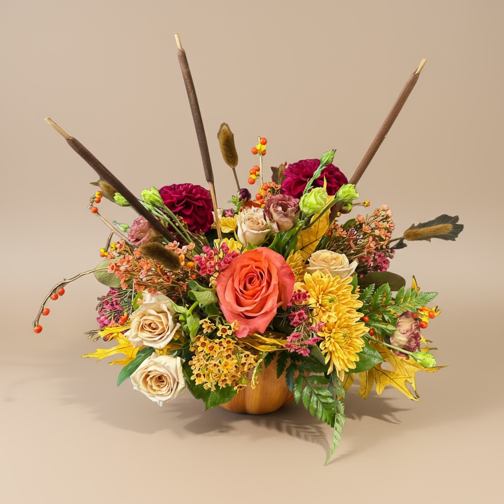 The Ceramic Pumpkin Thanksgiving Arrangement