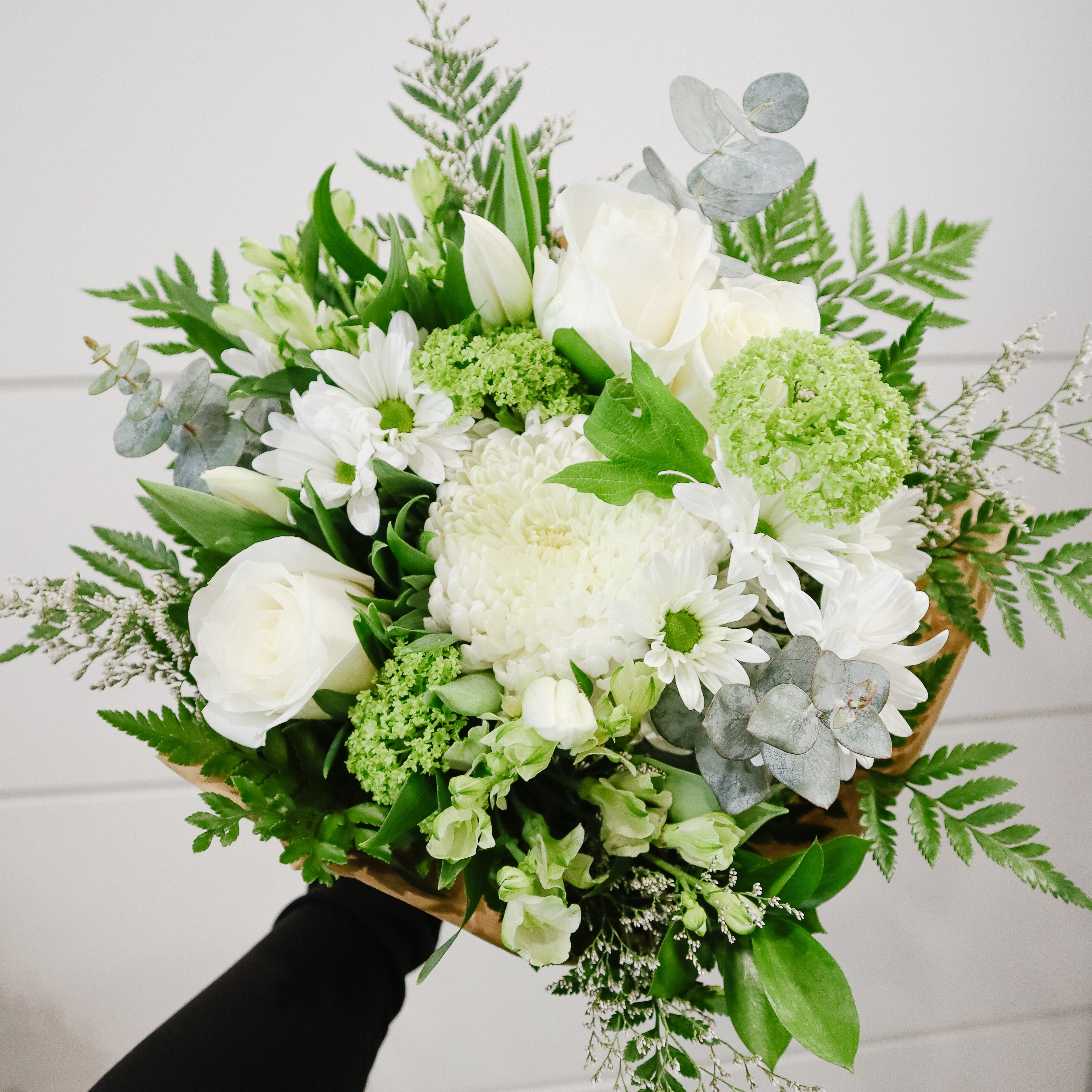 THE PATRICIA All White Loose Hand-Tied Bouquet