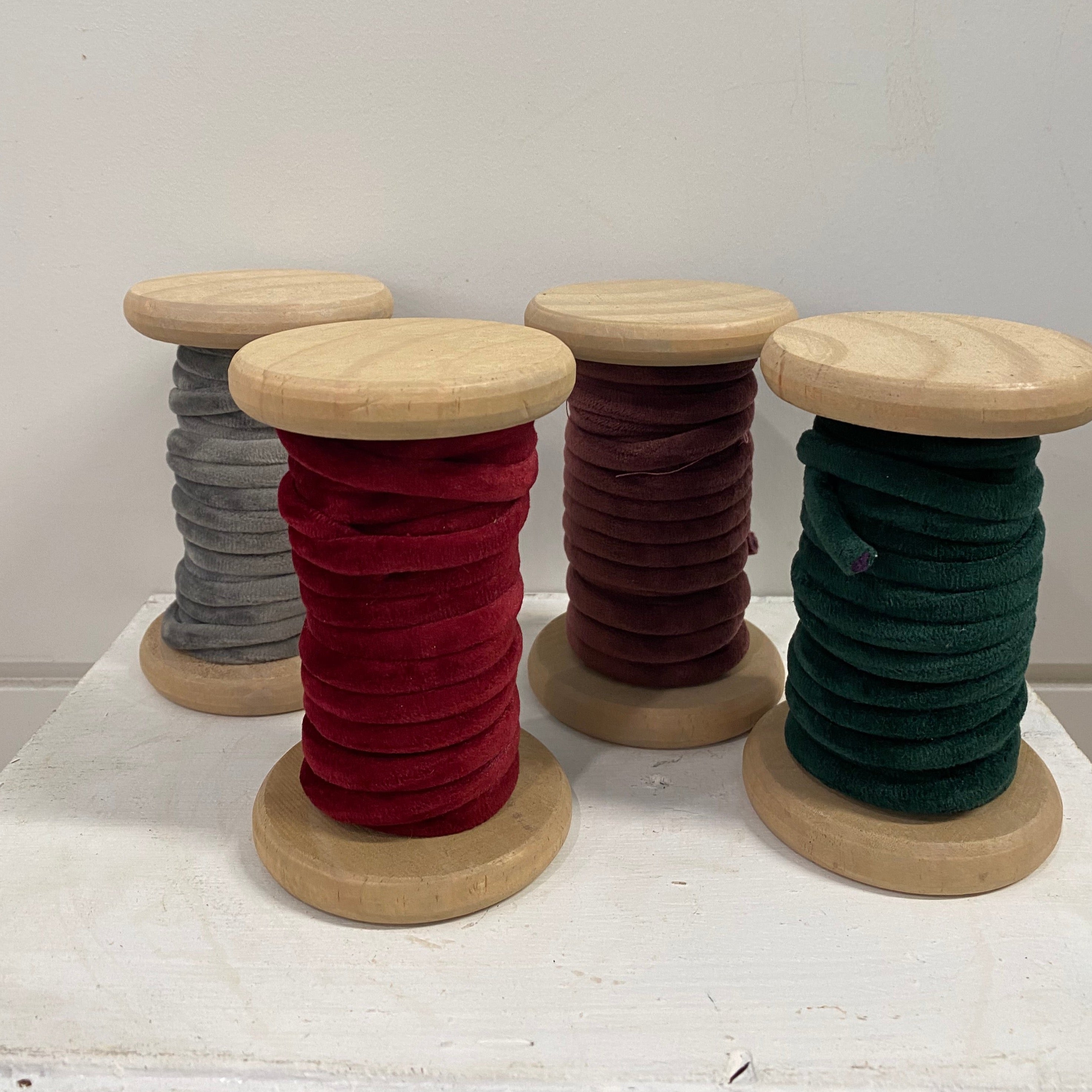 Velvet Rope on Wooden Spools