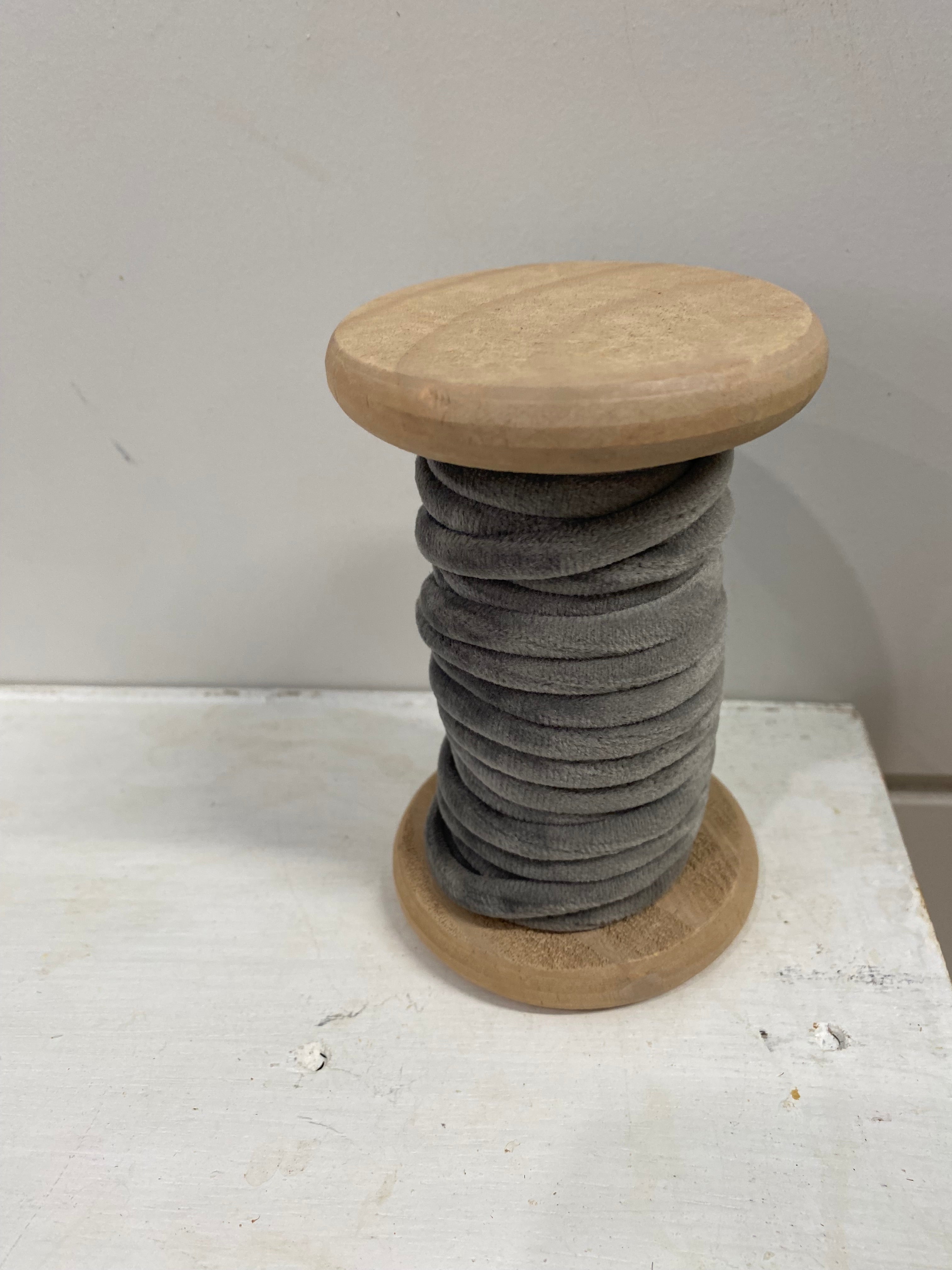 Velvet Rope on Wooden Spools