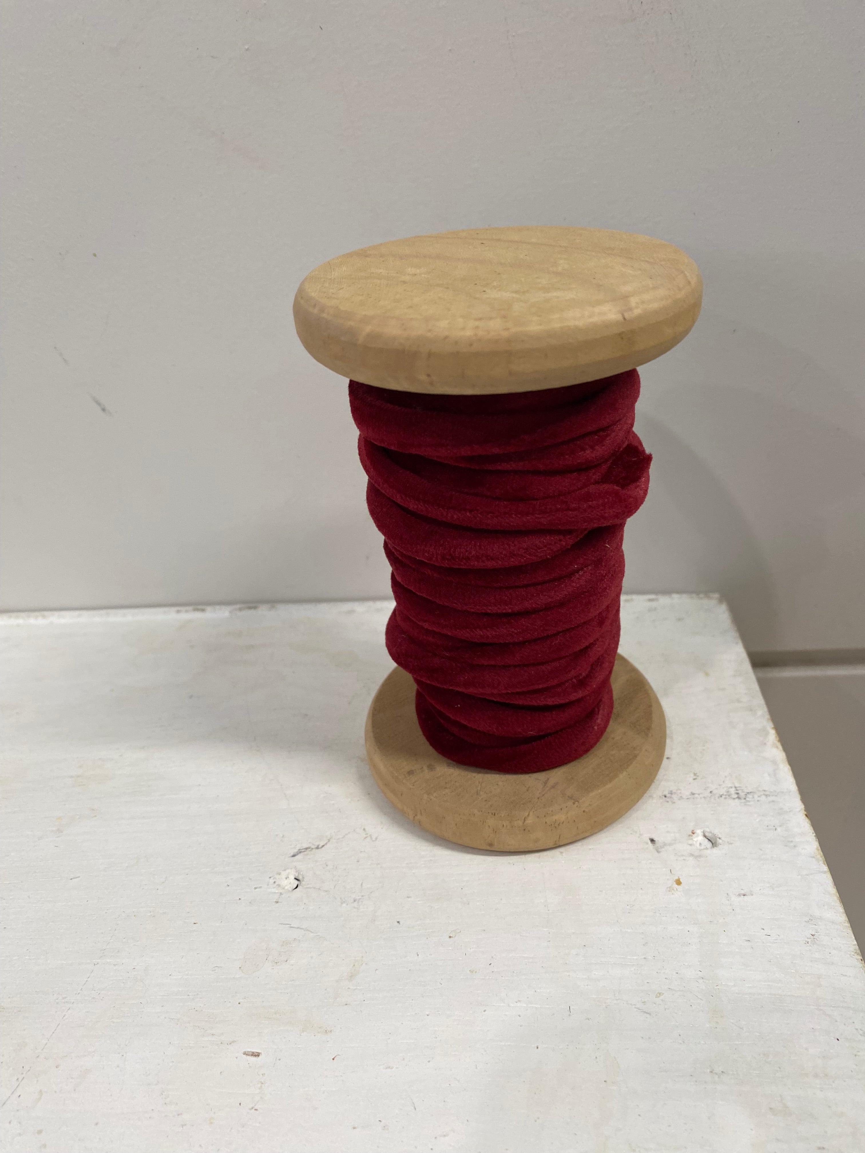 Velvet Rope on Wooden Spools