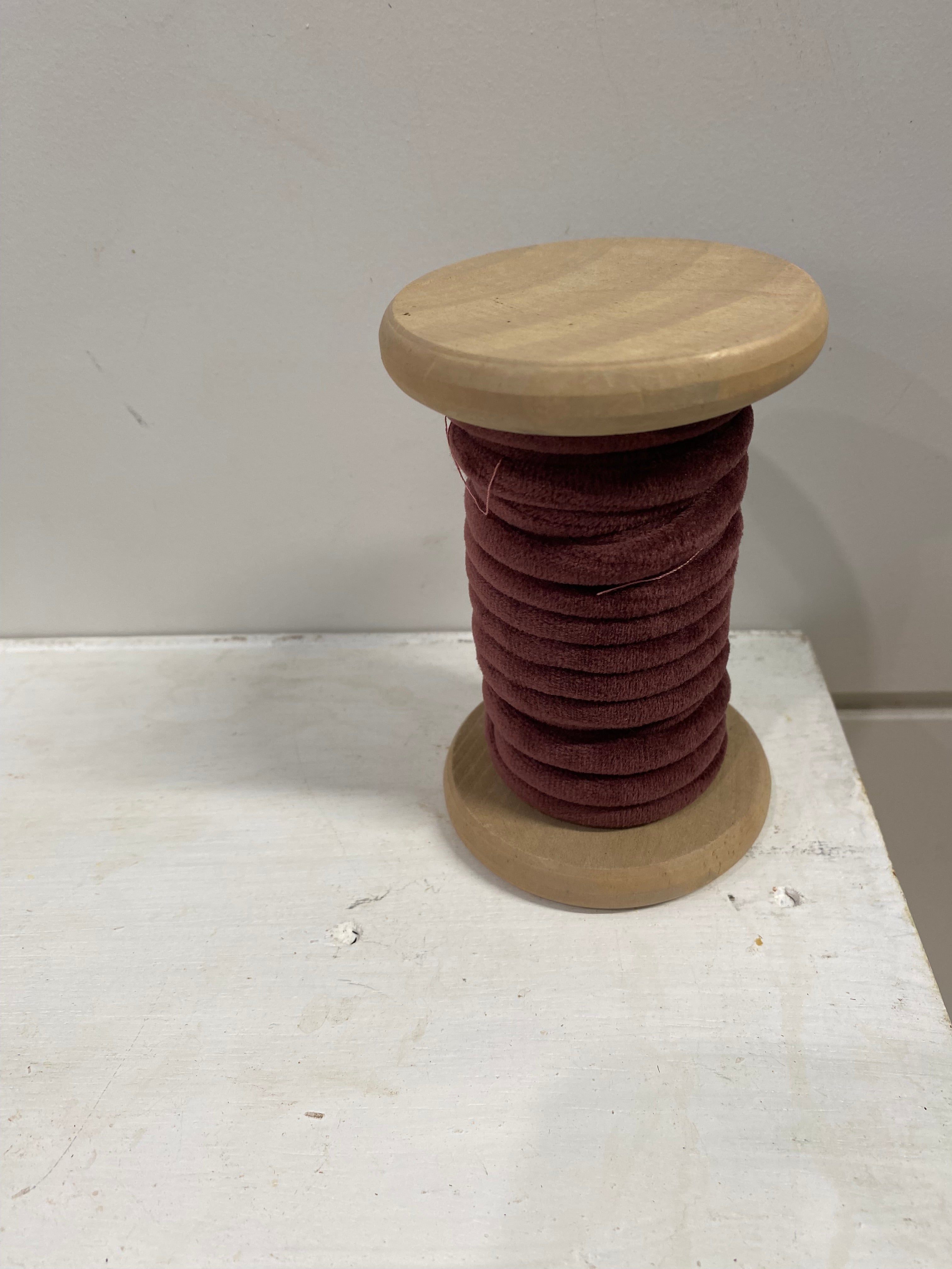 Velvet Rope on Wooden Spools