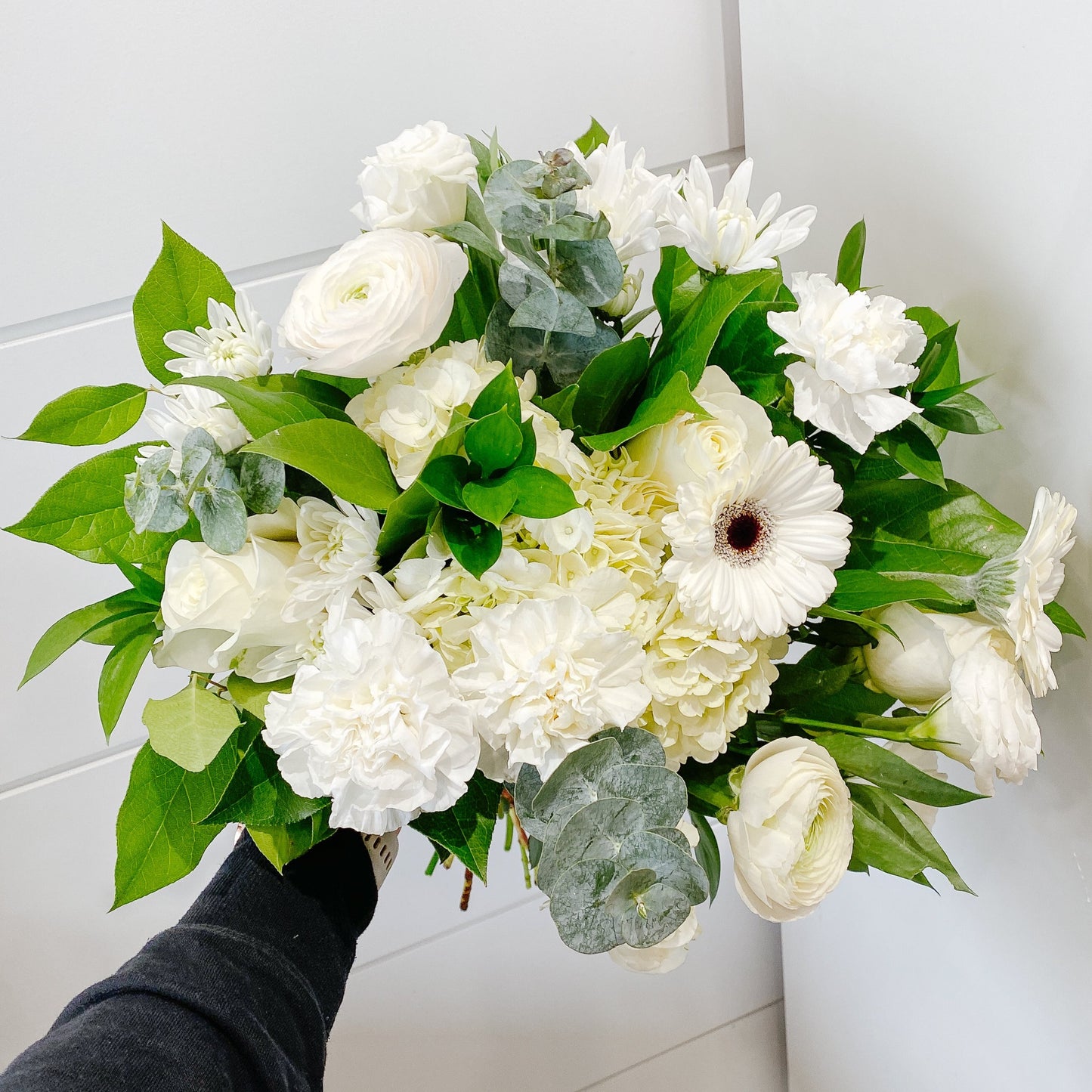 THE PATRICIA All White Loose Hand-Tied Bouquet