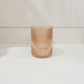 Pink Ribbed Glass Vase