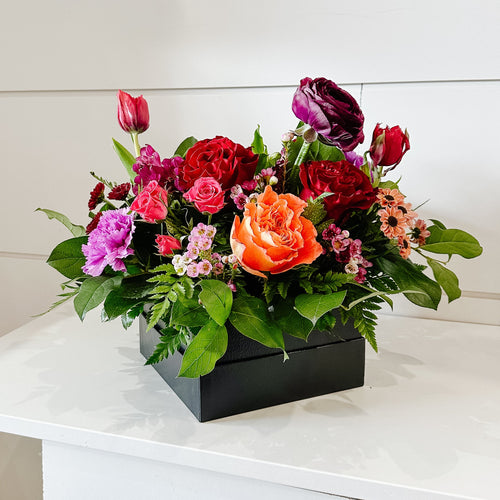 "Bold & Beautiful" Floral Box Arrangement