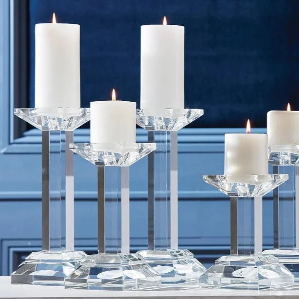 Crystal Pillar Candle Holder
