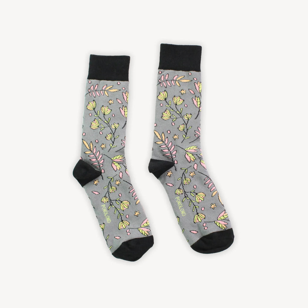 Night Floral Pima Cotton Socks