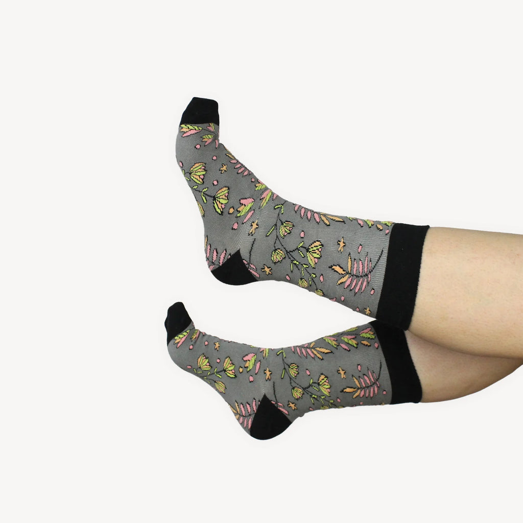Night Floral Pima Cotton Socks
