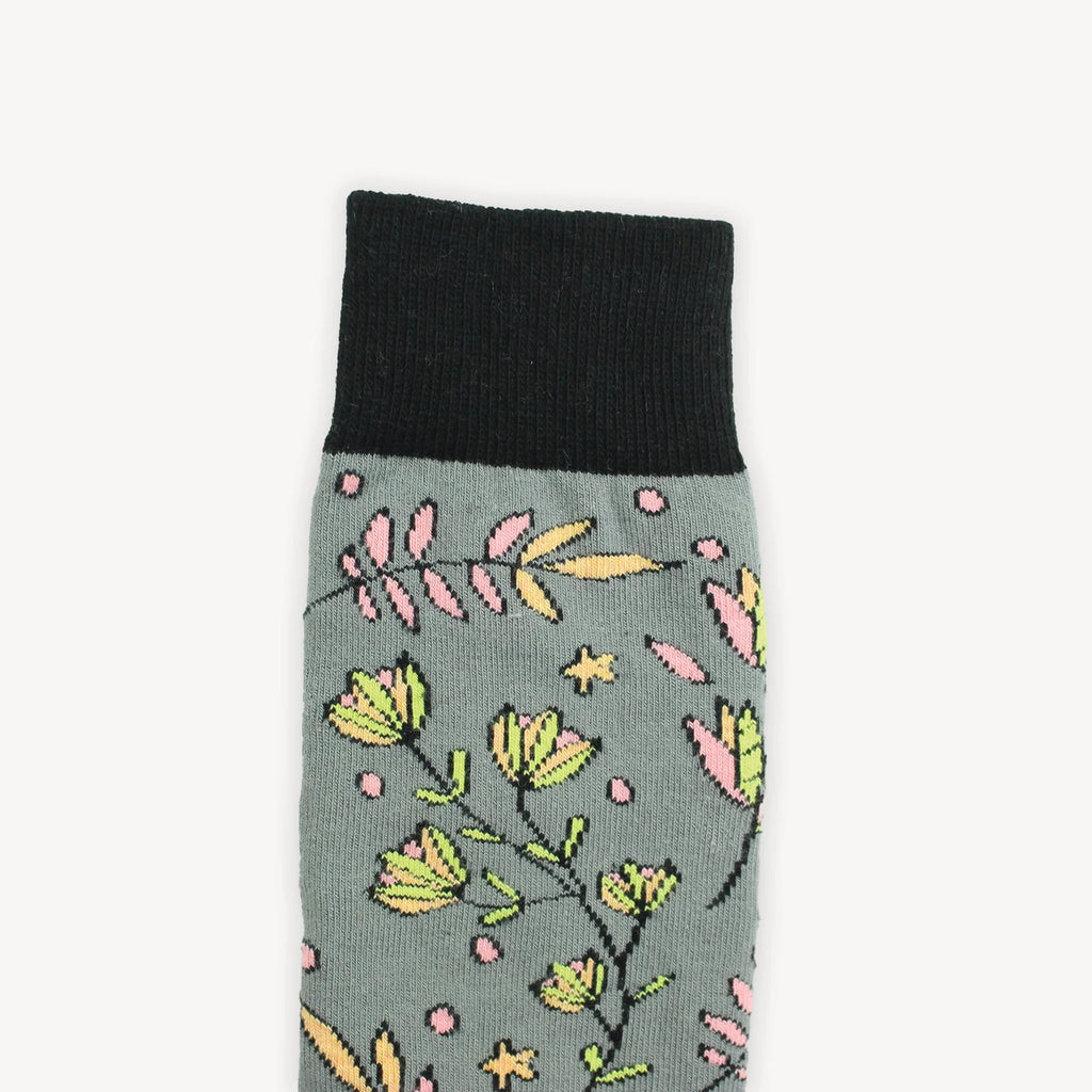 Night Floral Pima Cotton Socks