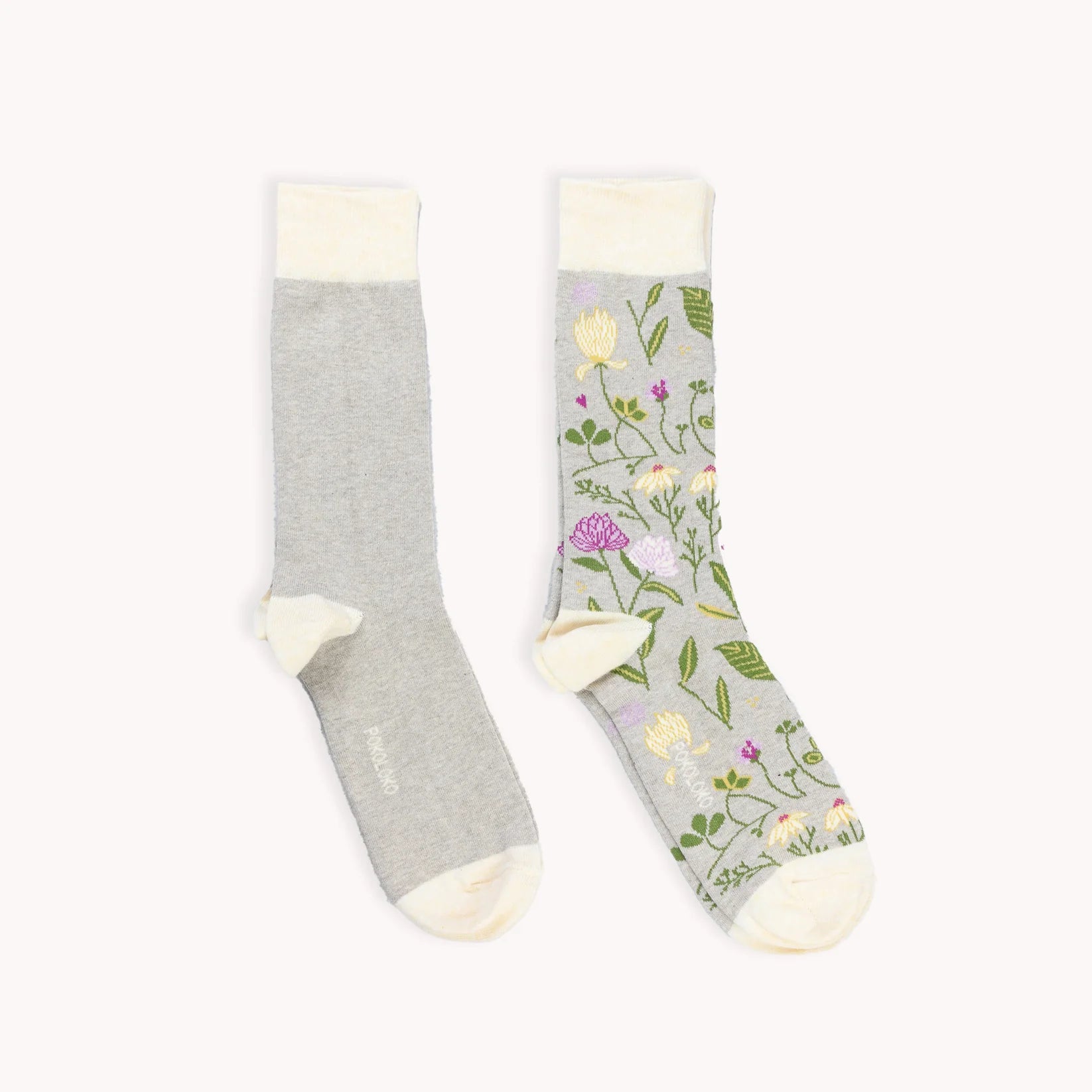 Garden Botanical & Solid Pima Socks 2-Pack
