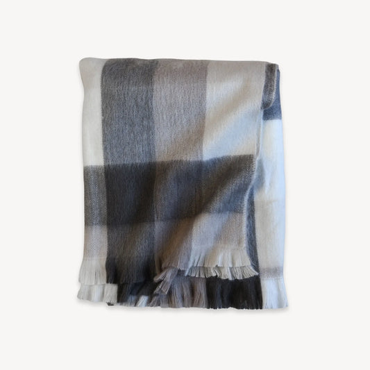 Large Check Alpaca Blanket