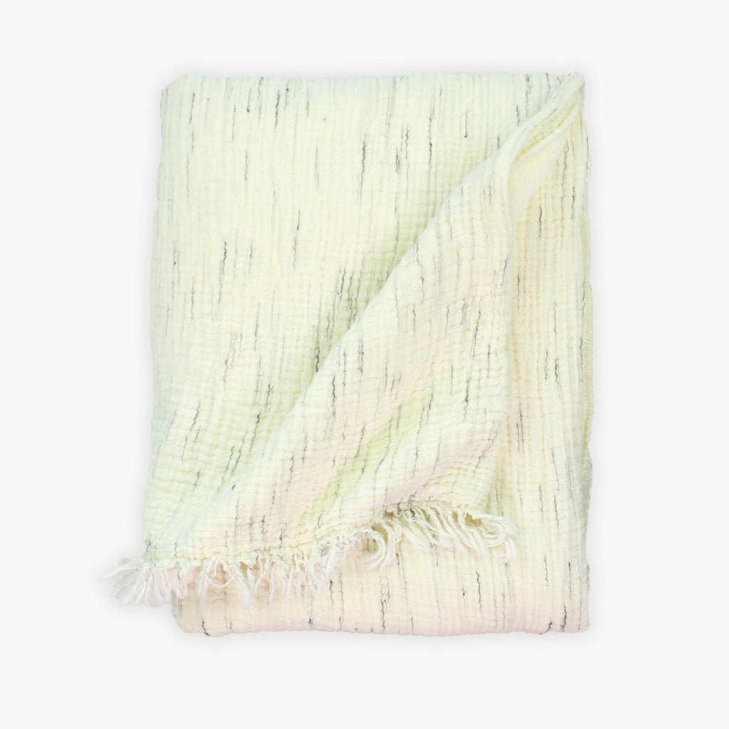 Sketched Crinkle Fleece Lined Throw