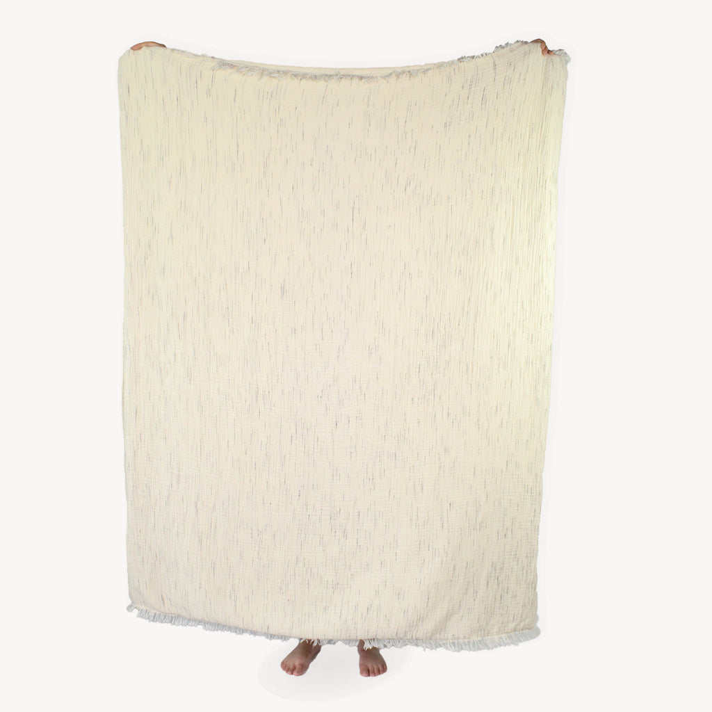 Sketched Crinkle Fleece Lined Throw