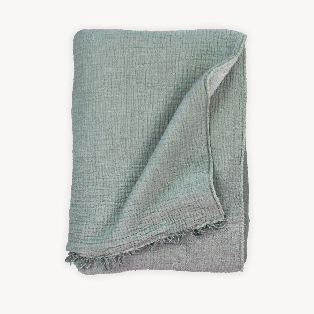 Crinkle Fleece-Lined Throw