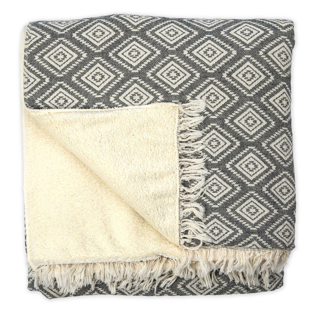 Pyramid Fleece-Lined Throw