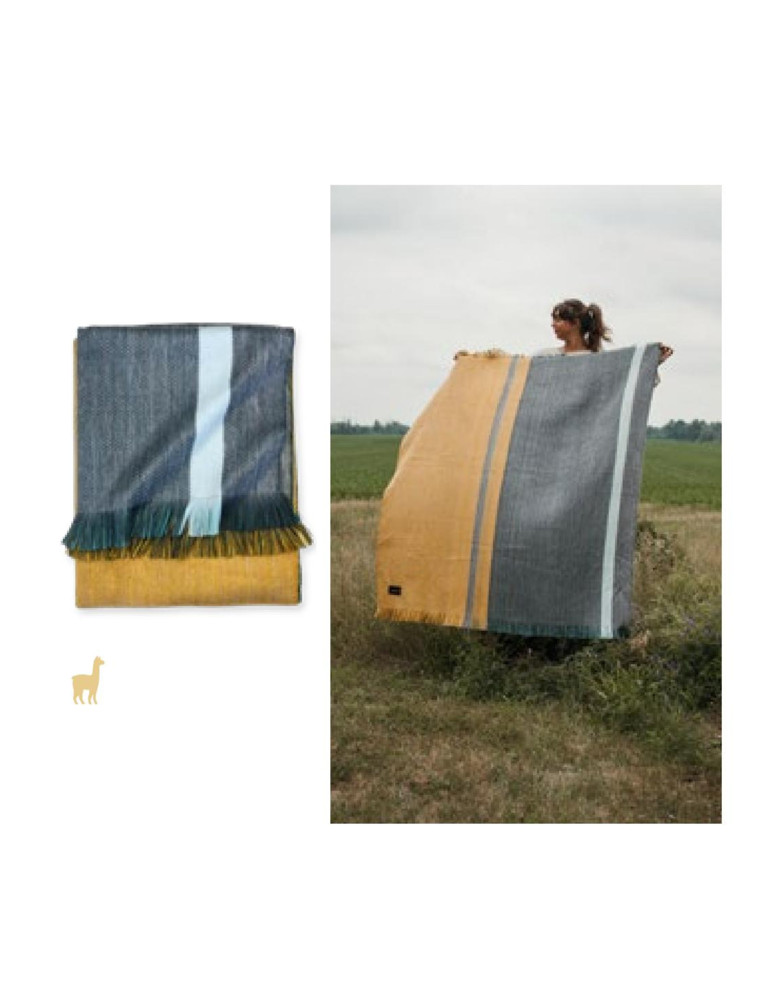 Large Check Alpaca Blanket