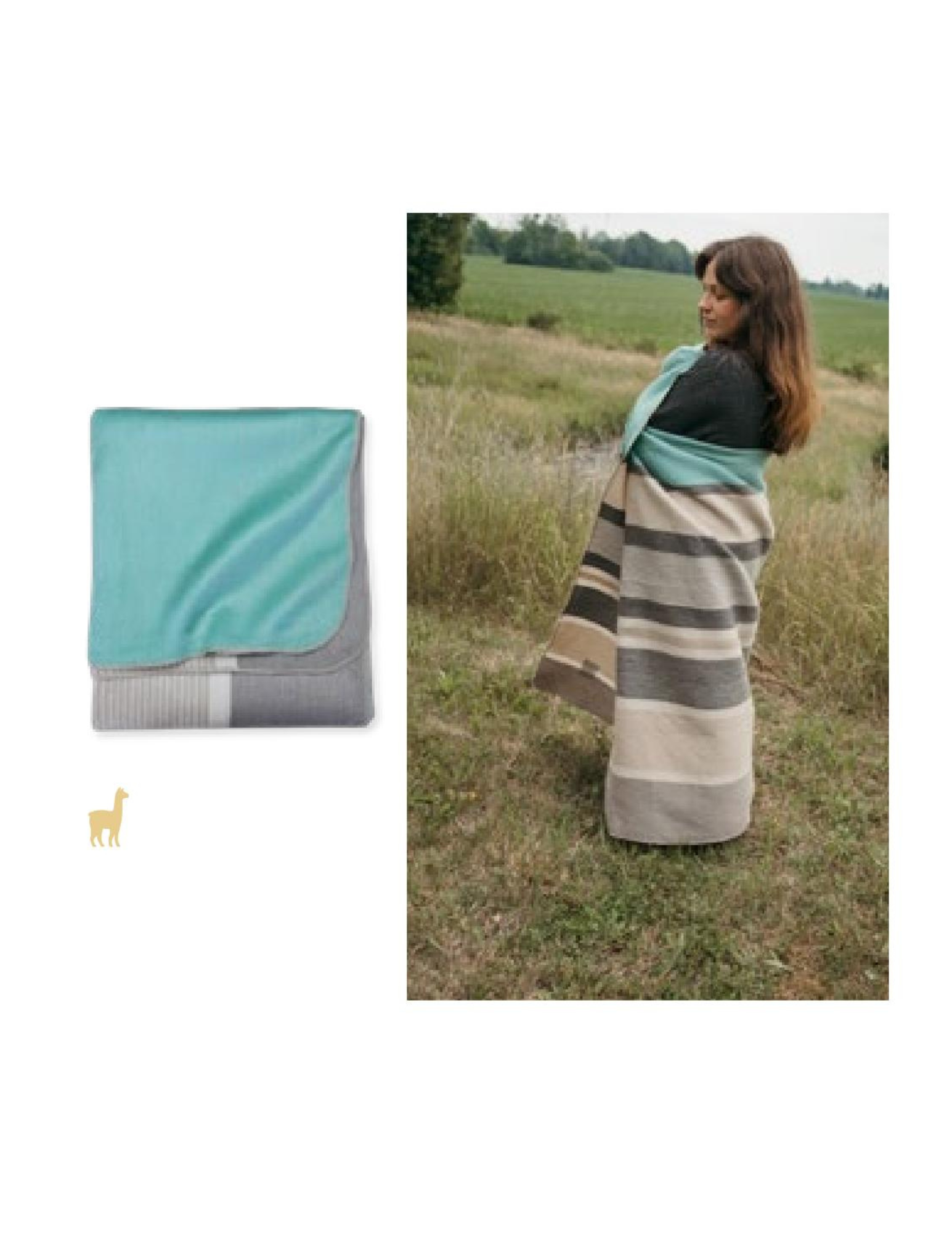 Large Check Alpaca Blanket