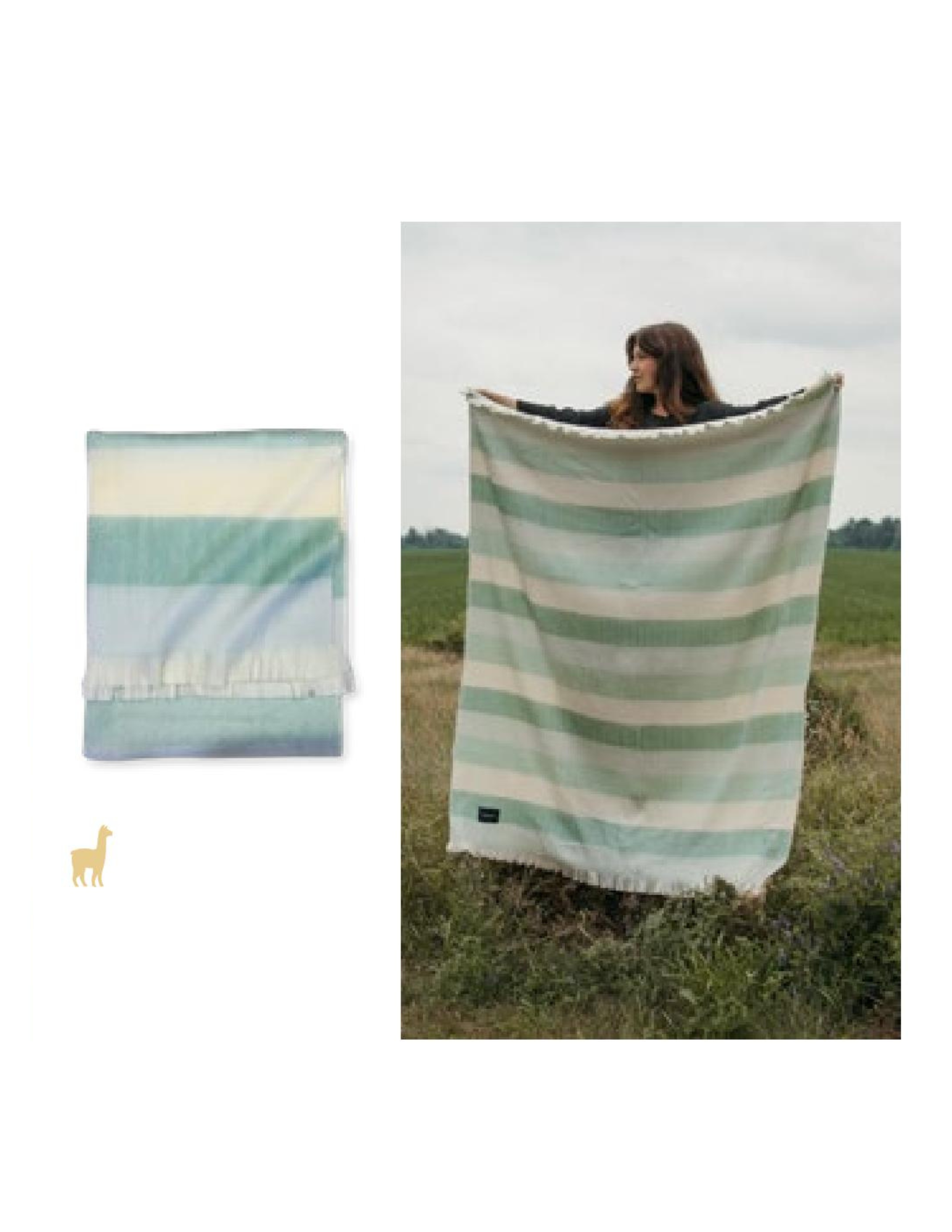 Large Check Alpaca Blanket