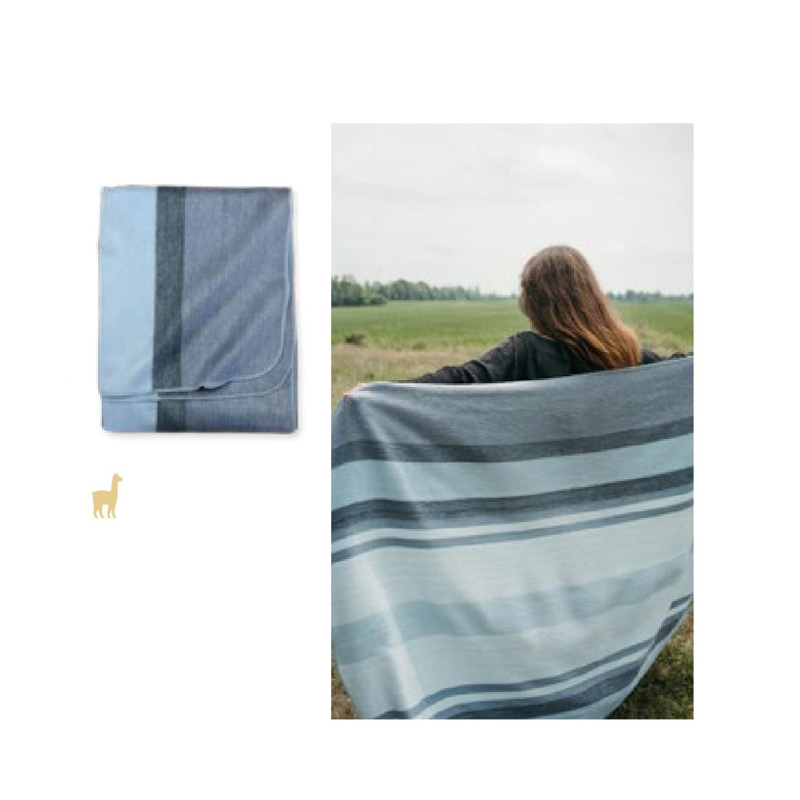 Striped Alpaca Blanket