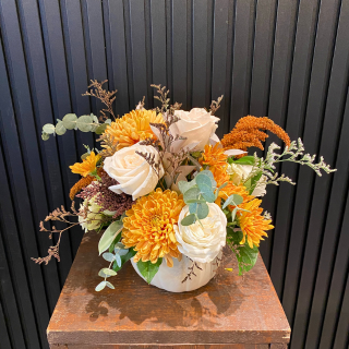 The Ceramic Pumpkin Thanksgiving Arrangement