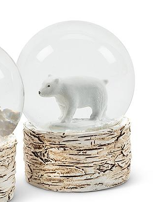 Mini Animal Snow Globes with Wood Base
