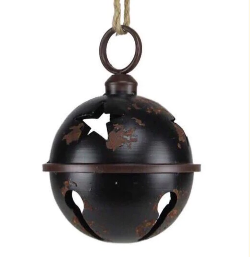Large Black Antique Jingle Bell - Various Sizes