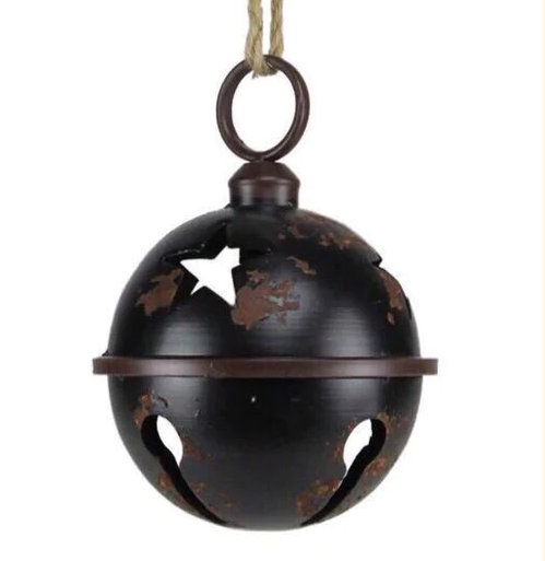 Black Vintage Finish Jingle Bell - Various Sizes