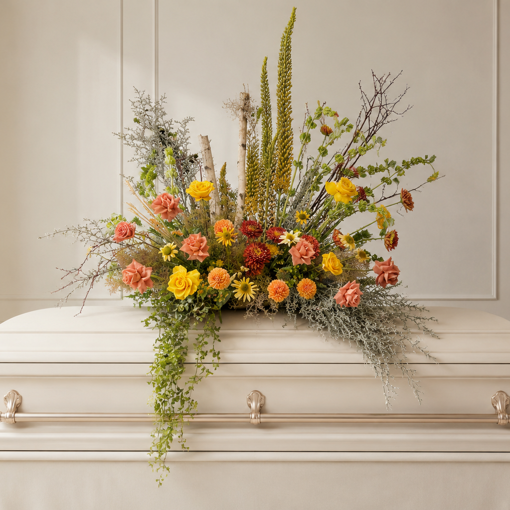 "A BLAZE OF LOVE" Casket Spray - HF SIGNATURE STYLE
