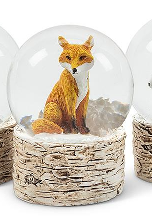 Mini Animal Snow Globes with Wood Base
