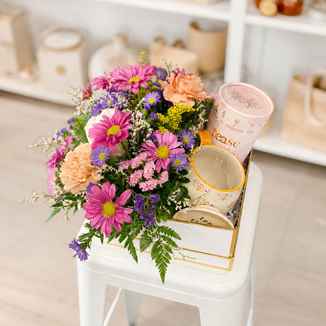Half Floral Gift Box
