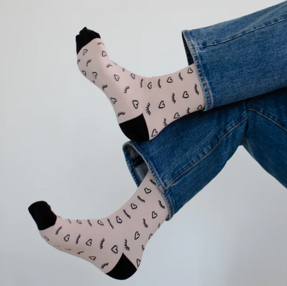 Heart Warmer Print Socks