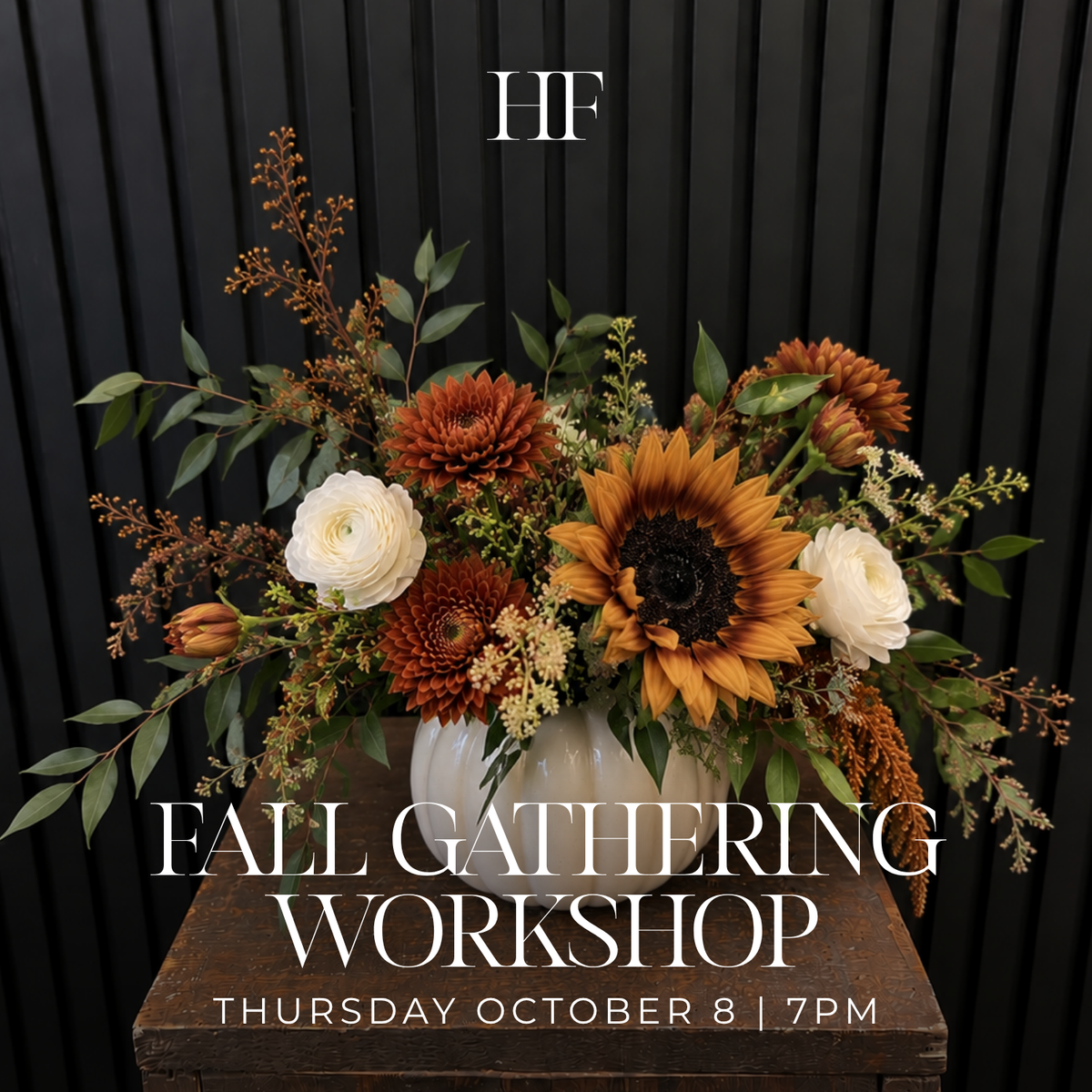 Fall Gathering Workshop: Wreath or Thanksgiving Tablescape + Charcuterie