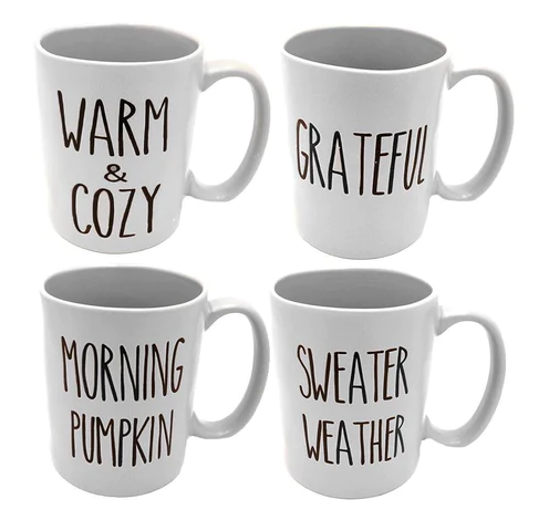 Fall & Winter Text Mugs
