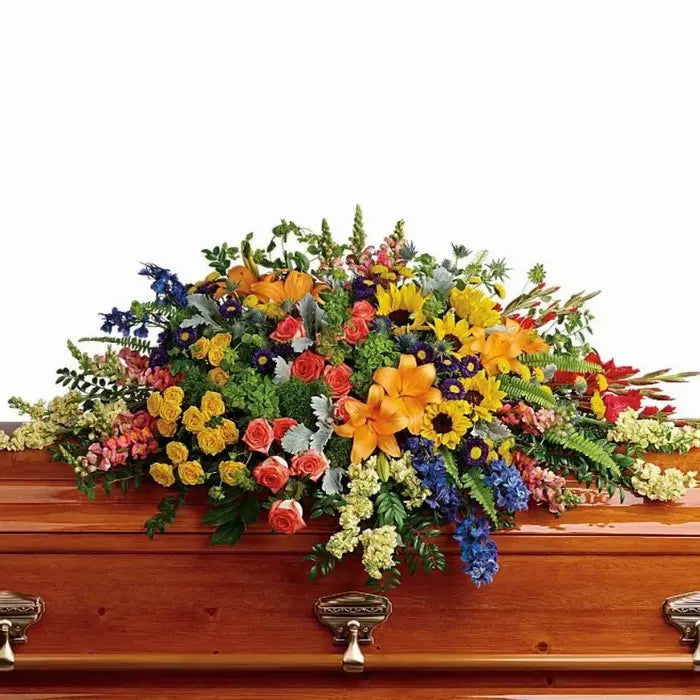 Colourful Reflections Casket Spray: T282-5A