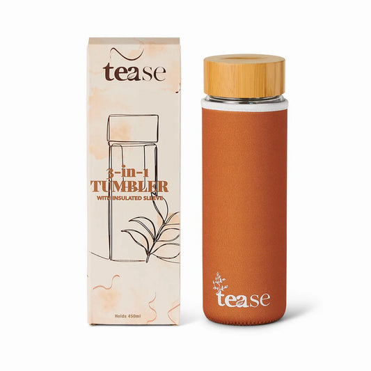 3 in 1 Sustainable Glass and Bamboo Tea Tumbler
