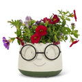 Face Pot with Glasses