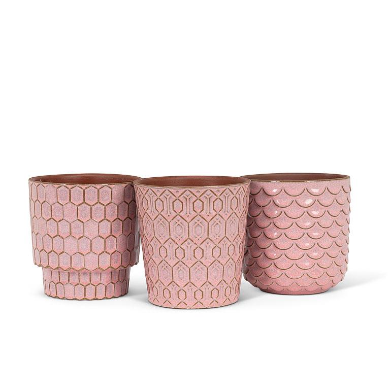Rosa Pink Textured Pot