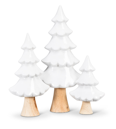 Simple White Ceramic Christmas Tree
