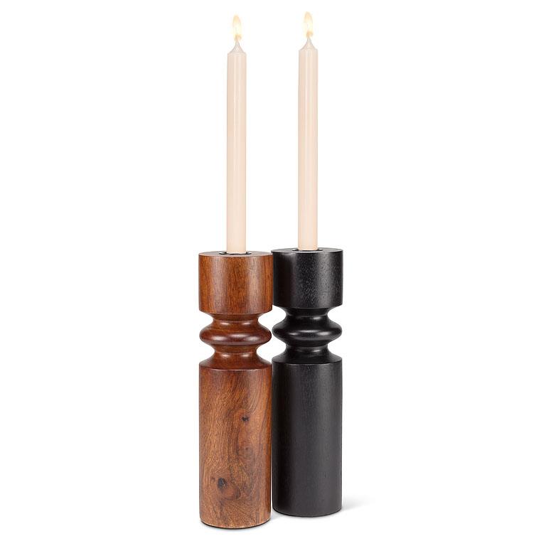 Wood Turned Taper Candle Holders