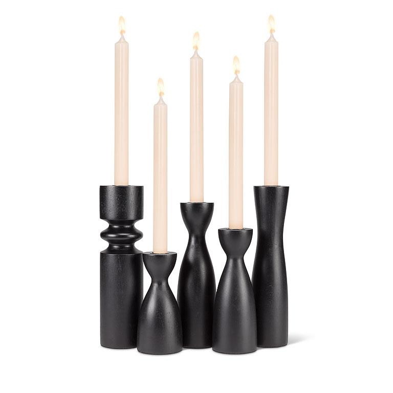 Wood Turned Taper Candle Holders
