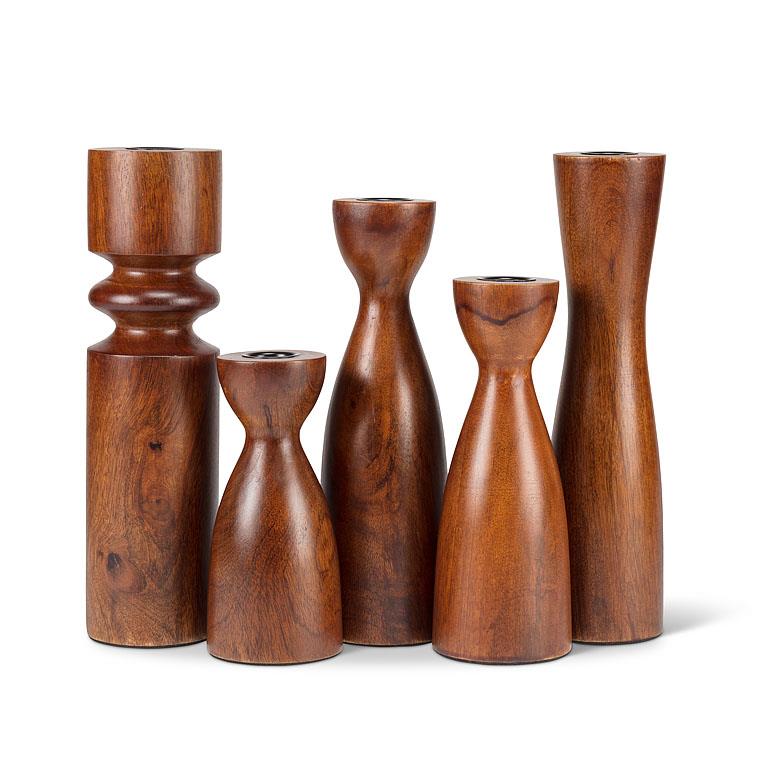 Wood Turned Taper Candle Holders