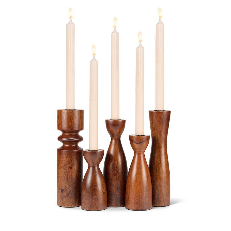 Wood Turned Taper Candle Holders