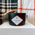 3 Wick Matte Black Scented Candles with Lid