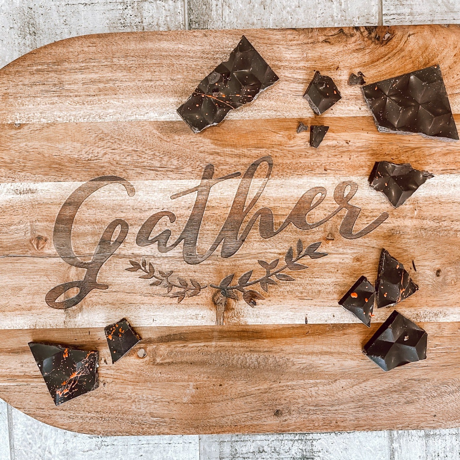 Solid Wood Paddle "Gather" Cutting Board