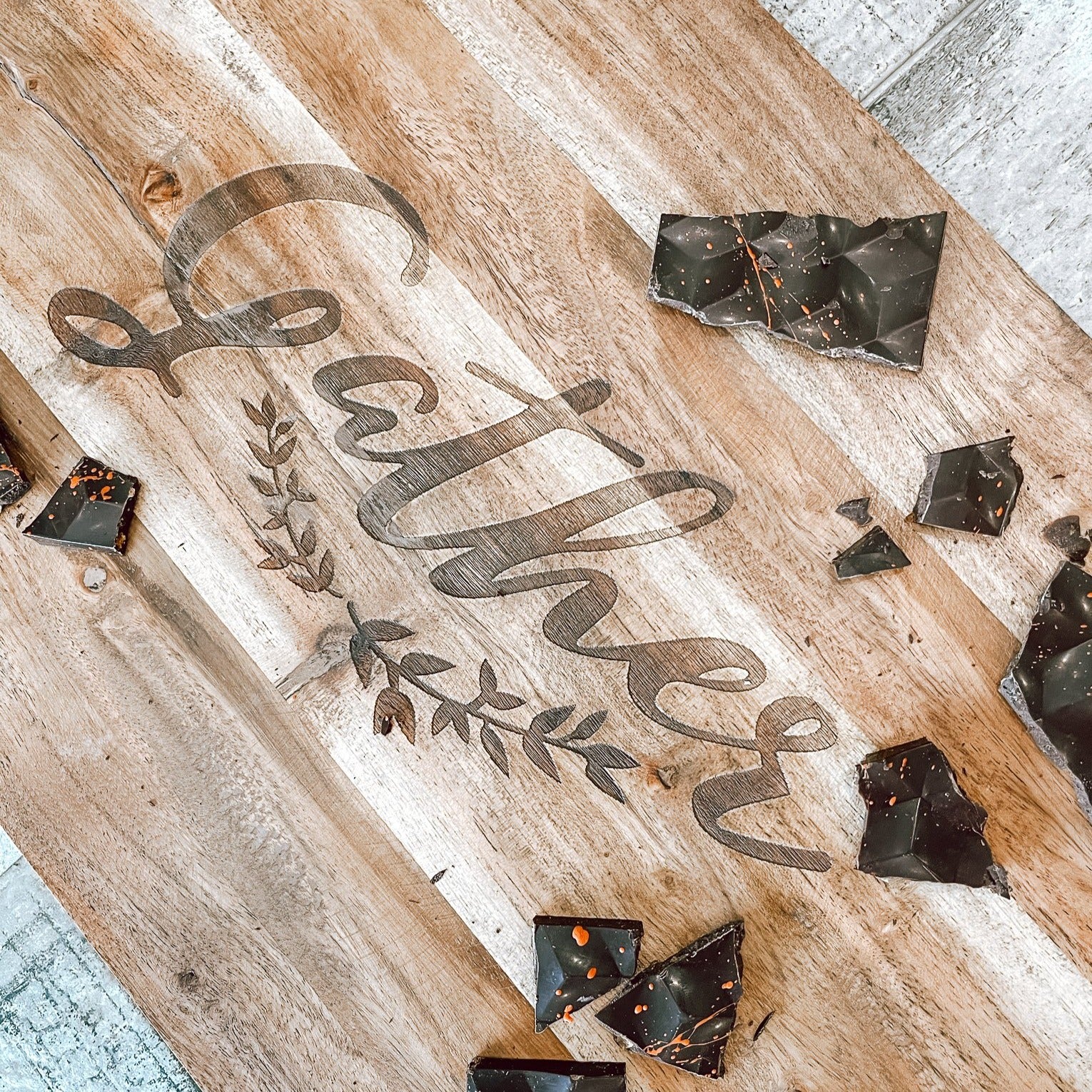 Solid Wood Paddle "Gather" Cutting Board