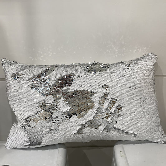 "Changing" Sequin Pillow