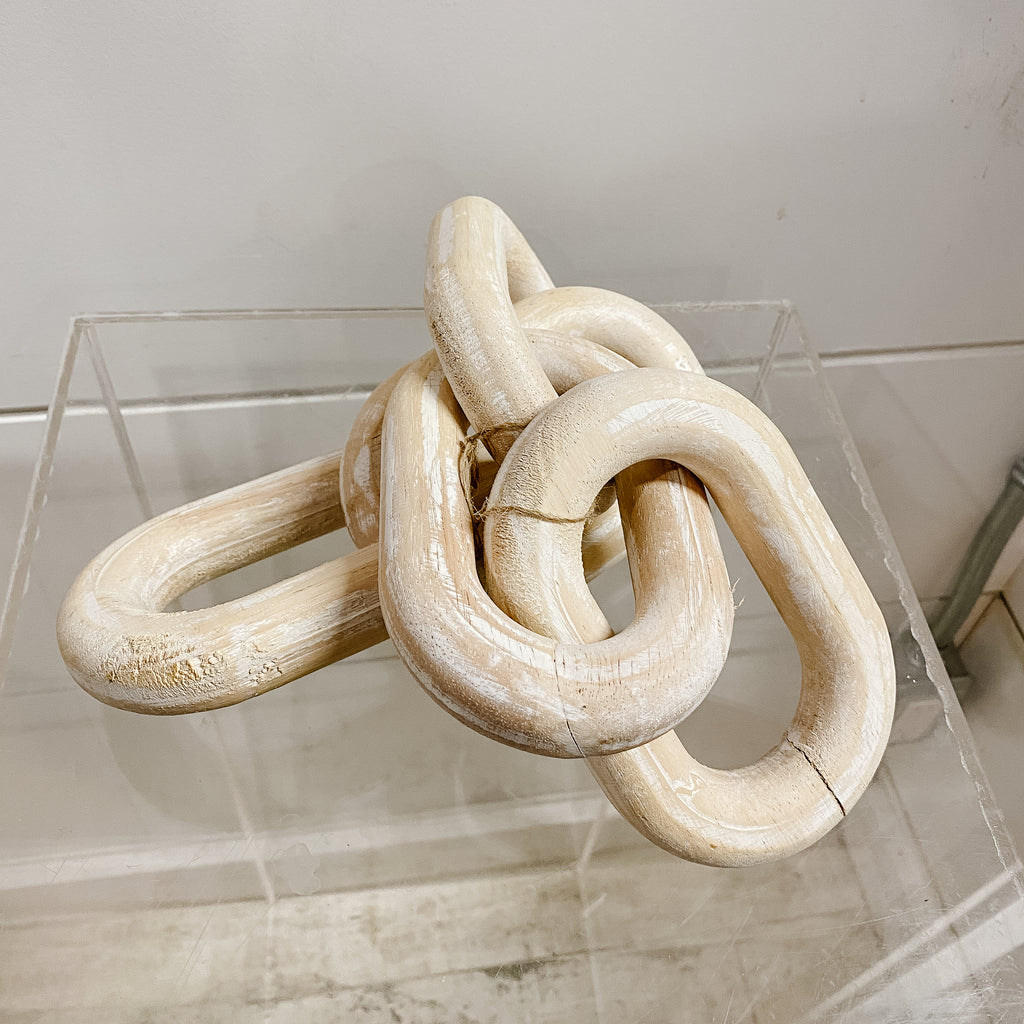 Natural Wooden Linked Ring Decor